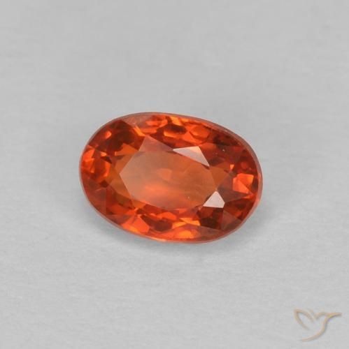 0.65 ct Red Sapphire Stone, Natural Sapphire in Oval Facet Shape for Sale