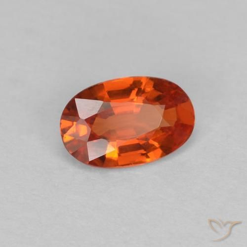 0.46 ct Red Sapphire Stone, Natural Sapphire in Oval Facet Shape for Sale