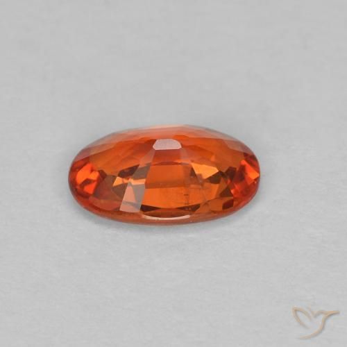 Sapphire Gemstone in 6 x 4 mm (calibrated) Size for Sale, Sapphire Stone in Reddish Orange Color