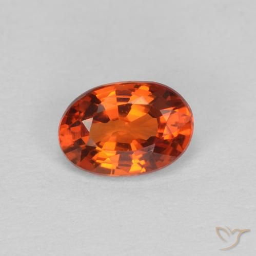 0.59ct Natural Reddish Orange Sapphire, Oval, VVS