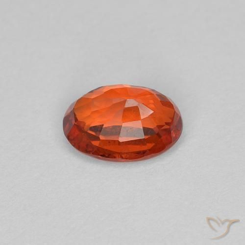 Sapphire Gemstone in 5.9 x 4.2 mm Size for Sale, Sapphire Stone in Fire Orange Color