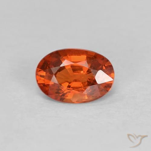 0.47ct Natural Deep Amber Red Sapphire, Oval, VS