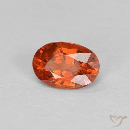 0.47 ct Red Sapphire Stone, Natural Sapphire in Oval Facet Shape for Sale