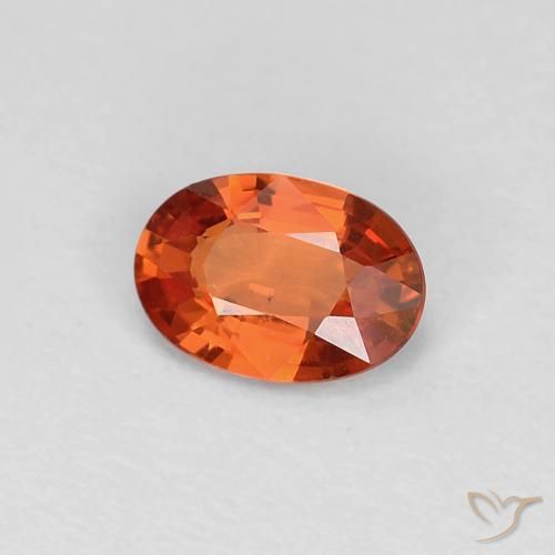 0.48 ct Red Sapphire Stone, Natural Sapphire in Oval Facet Shape for Sale