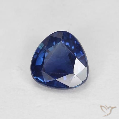 0.45 ct Blue Sapphire Stone, Natural Sapphire in Trillion Facet Shape for Sale