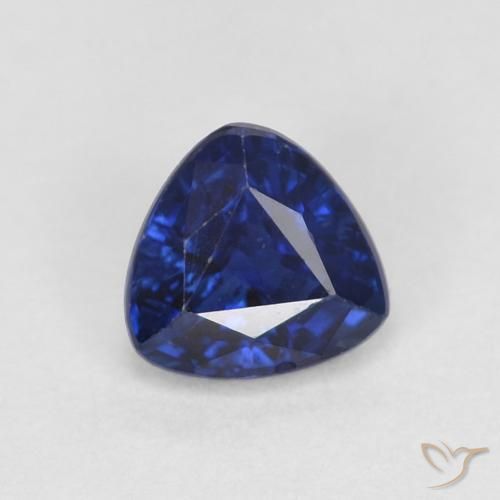0.46 ct Blue Sapphire Stone, Natural Sapphire in Trillion Facet Shape for Sale