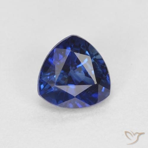0.43ct Natural Twilight Blue Sapphire, Trillion, VVS-VS