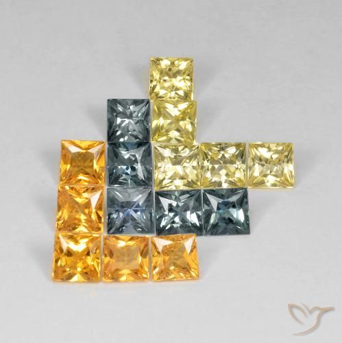 4.52ctw Natural Multicolor Sapphire, Square, VS