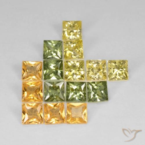 3.65ctw Natural Multicolor Sapphire, Square, VS