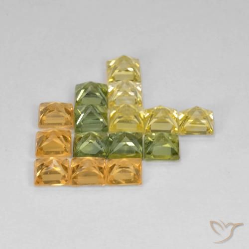 Sapphire Gemstones in 3.2 x 3.2 mm Size for Sale, Sapphire Stones in Multicolor Color