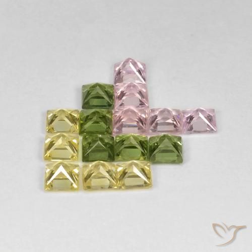 Sapphire Gemstones in 3.2 x 3.2 mm Size for Sale, Sapphire Stones in Multicolor Color