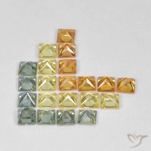 Sapphire Gemstones in 2.7 x 2.7 mm Size for Sale, Sapphire Stones in Multicolor Color