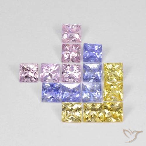 2.72ctw Natural Multicolor Sapphire, Square, VS