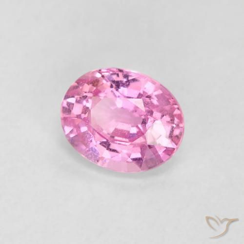 0.54 ct Pink Sapphire Stone, Natural Sapphire in Oval Facet Shape for Sale