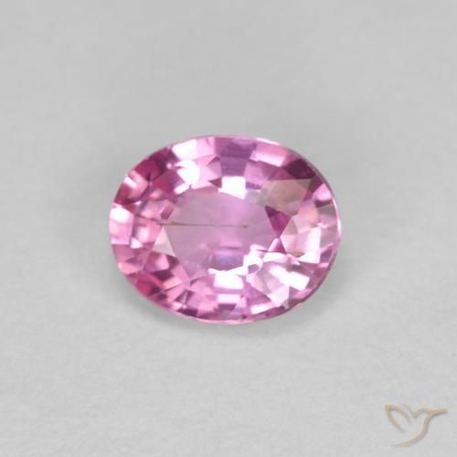 0.46 ct Pink Sapphire Stone, Natural Sapphire in Oval Facet Shape for Sale