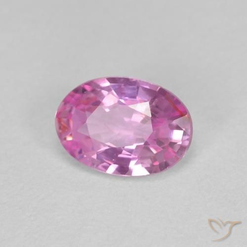 0.48 ct Pink Sapphire Stone, Natural Sapphire in Oval Facet Shape for Sale