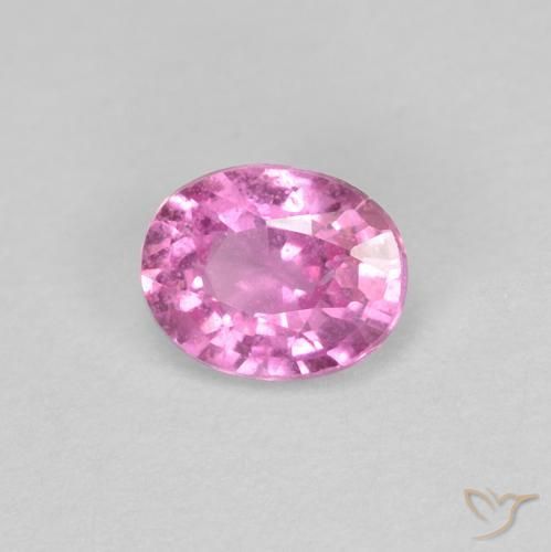 0.45 ct Pink Sapphire Stone, Natural Sapphire in Oval Facet Shape for Sale