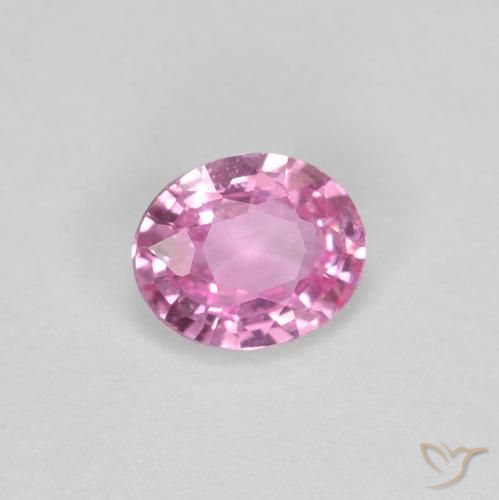 0.37 ct Pink Sapphire Stone, Natural Sapphire in Oval Facet Shape for Sale