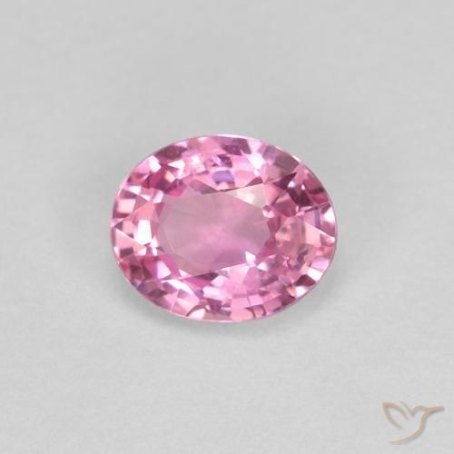 0.49 ct Pink Sapphire Stone, Natural Sapphire in Oval Facet Shape for Sale