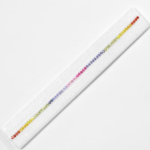 Lotto di 65 pezzi Zaffiro Multicolore taglio rotondo dalla Tanzania - Dimensioni 2,6mm, peso 5,64 ct totali / media. 0,09 ct ciascuno, durezza Mohs 9 adatto per gioielli da indossare ogni giorno, Pietra portafortuna di settembre, Photo A