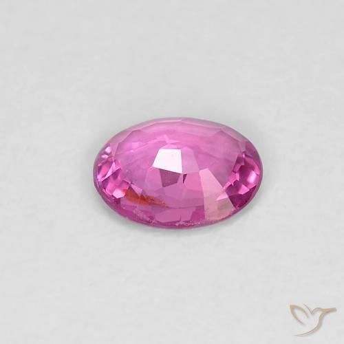 Sapphire Gemstone in 5.1 x 4.1 mm Size for Sale, Sapphire Stone in Intense Pink Color