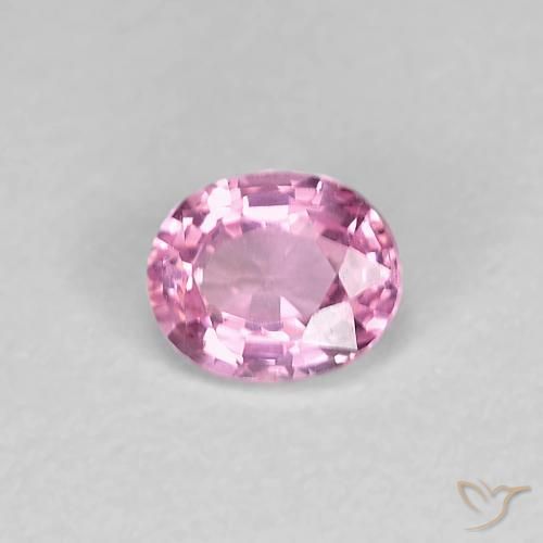 0.48 ct Pink Sapphire Stone, Natural Sapphire in Oval Facet Shape for Sale