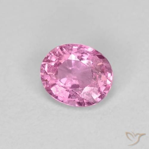 0.41 ct Pink Sapphire Stone, Natural Sapphire in Oval Facet Shape for Sale