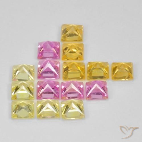 Sapphire Gemstones in 3.3 x 3.3 mm Size for Sale, Sapphire Stones in Multicolor Color