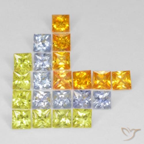 Zaffiro sciolto a taglio quadrato da 3,62 ct, 2,9 x 2,9 mm, proveniente dalla Tanzania, Photo A