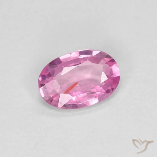 0.44 ct Pink Sapphire Stone, Natural Sapphire in Oval Facet Shape for Sale