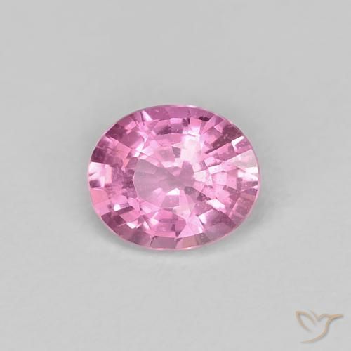 0.49 ct Pink Sapphire Stone, Natural Sapphire in Oval Facet Shape for Sale