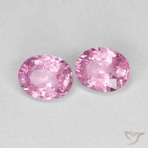 0.91 ctw Pink Sapphire Stones, Natural Sapphire in Oval Facet Shape for Sale