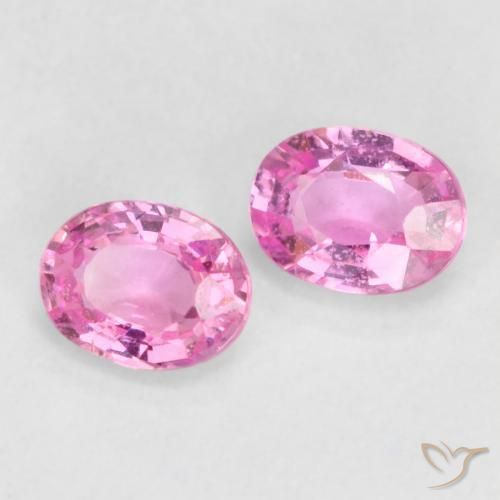 0.80 ctw Pink Sapphire Stones, Natural Sapphire in Oval Facet Shape for Sale
