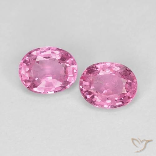 Saphir rose en vrac de 0,89 ct, taille ovale de 5,1 x 4 mm de Madagascar, Photo A