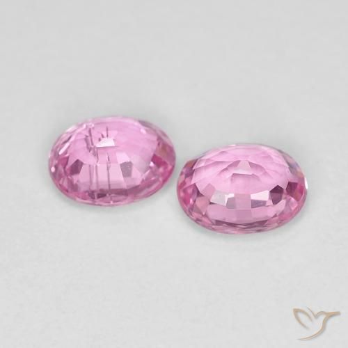 Sapphire Gemstones in 5 x 4 mm (calibrated) Size for Sale, Sapphire Stones in Very Light Royal Purple Pink Color