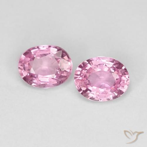 0.88 ct Loose Pink Sapphire, 5 x 4.1 mm Oval Cut From Madagascar, Photo A