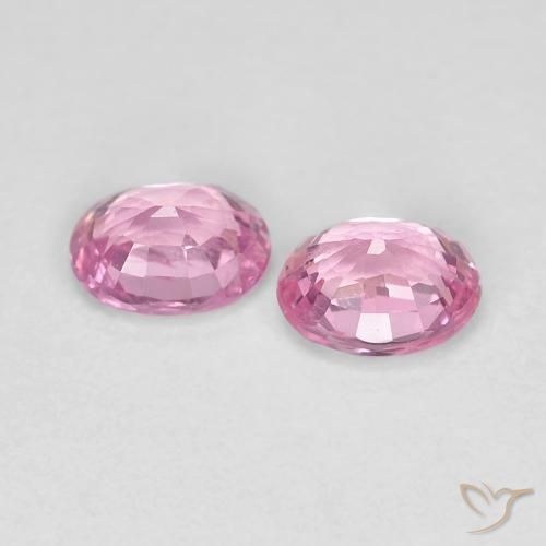 Sapphire Gemstones in 5 x 4 mm (calibrated) Size for Sale, Sapphire Stones in Very Light Pink Color