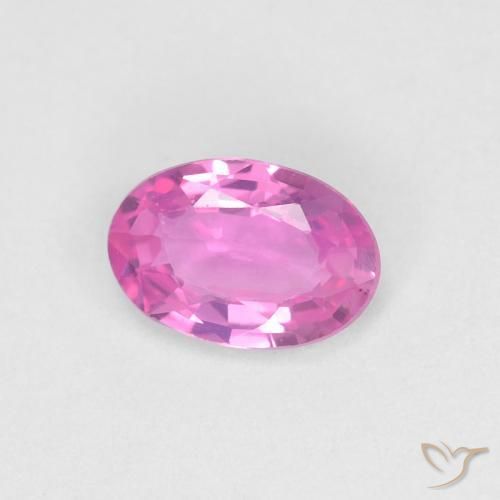 0.48 ct Pink Sapphire Stone, Natural Sapphire in Oval Facet Shape for Sale