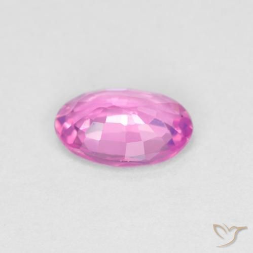 Sapphire Gemstone in 6 x 4 mm (calibrated) Size for Sale, Sapphire Stone in Intense Pink Color