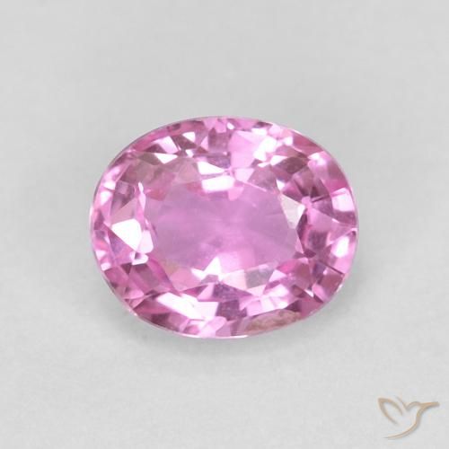 0.48 ct Pink Sapphire Stone, Natural Sapphire in Oval Facet Shape for Sale
