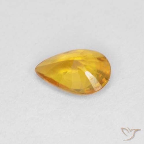 Sapphire Gemstone in 6 x 4 mm (calibrated) Size for Sale, Sapphire Stone in Golden Color