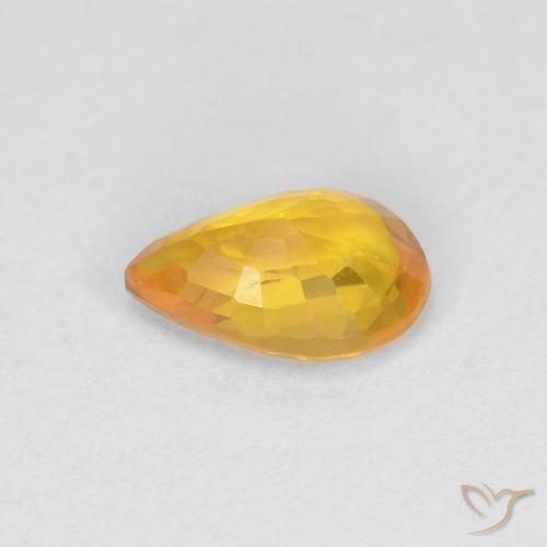 Sapphire Gemstone in 6 x 4 mm (calibrated) Size for Sale, Sapphire Stone in Gold Color