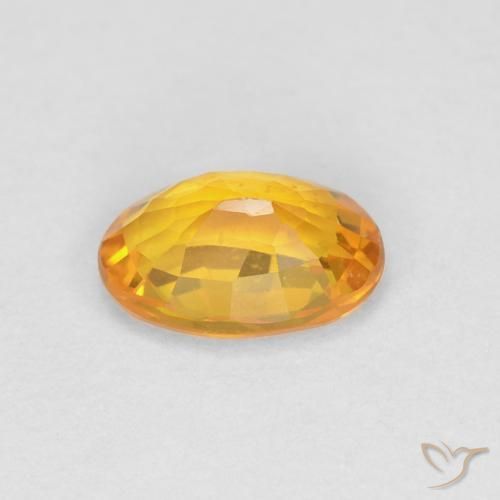 Sapphire Gemstone in 6 x 4 mm (calibrated) Size for Sale, Sapphire Stone in Gold Color
