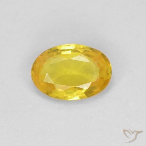 0.50ct Natural Yellow Sapphire, Oval, VVS-VS