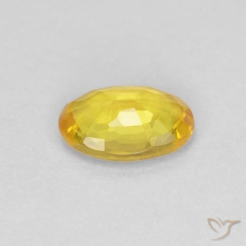 Sapphire Gemstone in 6 x 4 mm (calibrated) Size for Sale, Sapphire Stone in Yellow Color