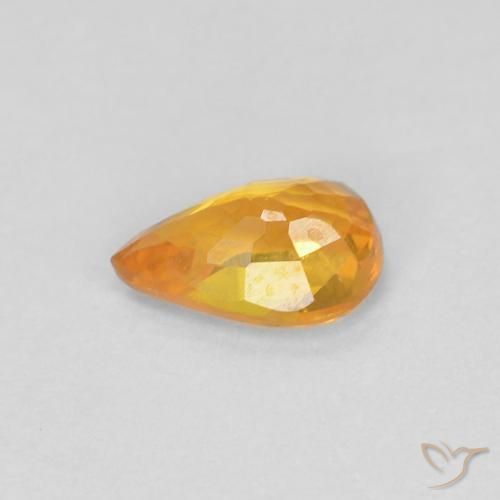 Sapphire Gemstone in 6 x 4 mm (calibrated) Size for Sale, Sapphire Stone in Orange-Gold Color