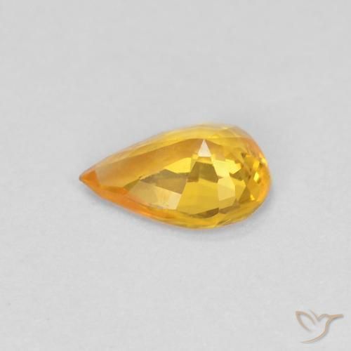 Sapphire Gemstone in 6 x 4 mm (calibrated) Size for Sale, Sapphire Stone in Golden Color