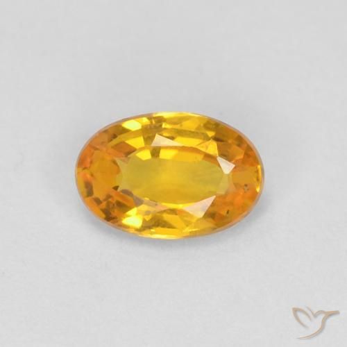 0.51ct Natural Golden Sapphire, Oval, VVS-VS