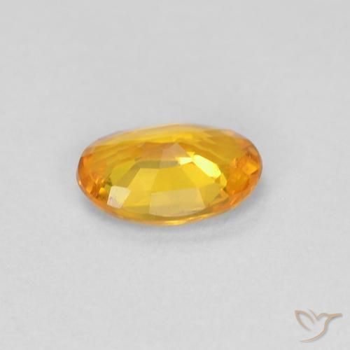 Sapphire Gemstone in 6 x 4 mm (calibrated) Size for Sale, Sapphire Stone in Golden Color