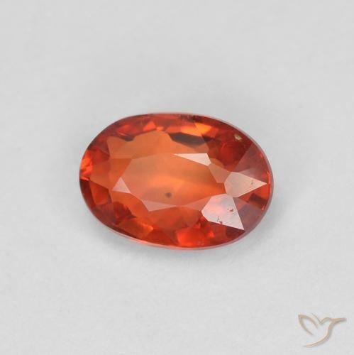 0.60 ct Red Sapphire Stone, Natural Sapphire in Oval Facet Shape for Sale